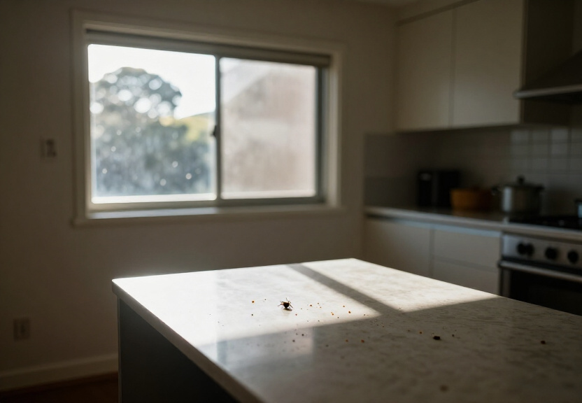 Spider activity in a Burwood storage area before treatment
